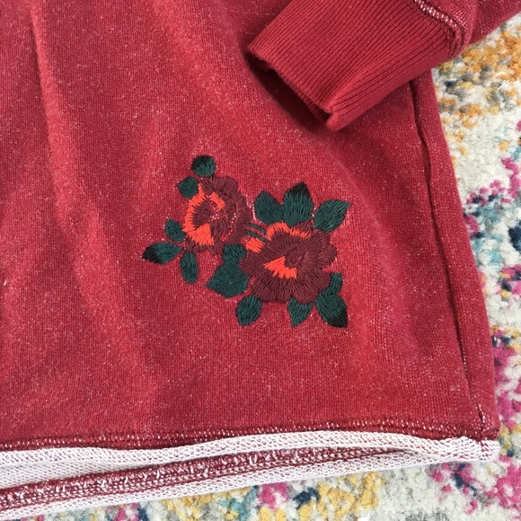 Miles by Madewell | Embroidered Cutoff Semi Crop Sweatshirt - Picture 10 of 11